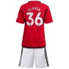 Original Trikotsatz Manchester United Elanga 36 Heimtrikot 2023-24 Für Kinder